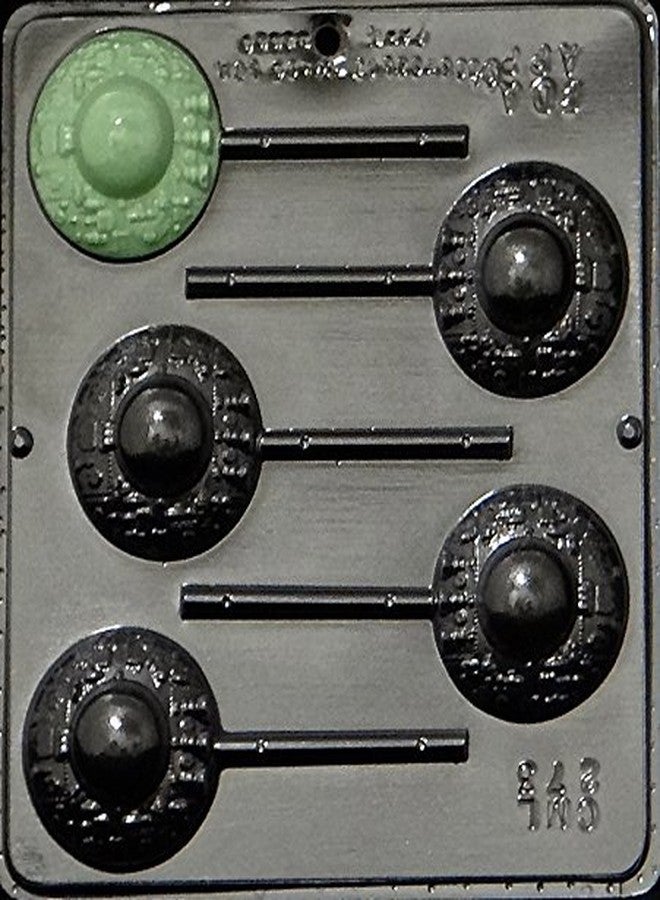 Lollipops UFO Lollipop Chocolate Candy Mold 273, 5 Cavities, 2.5" Diameter - Image 2