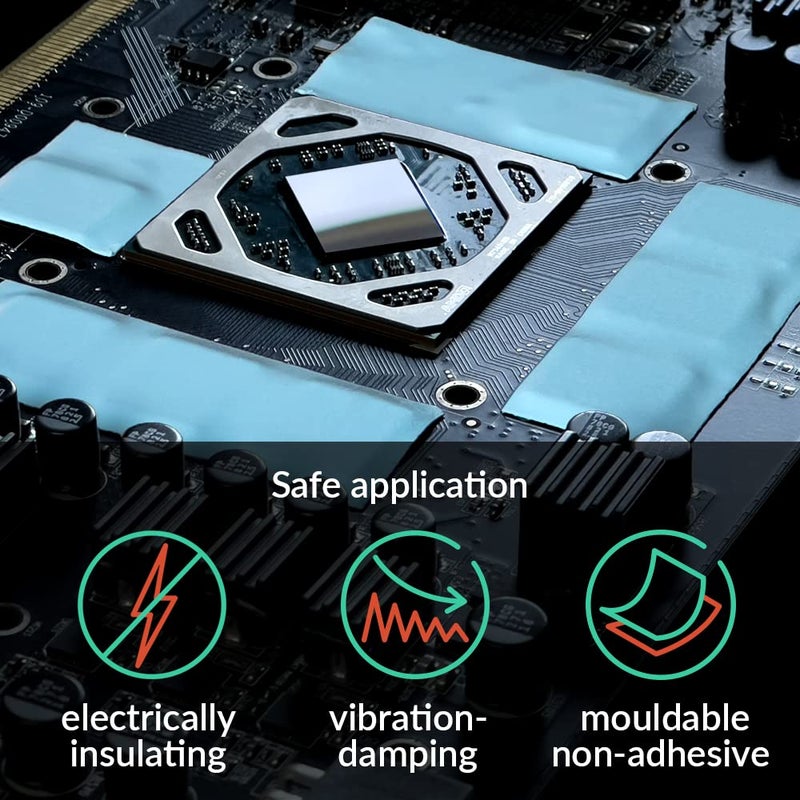 ARCTIC TP-3: Premium Performance Thermal Pad, 120 x 20 x 1.0 mm (Stackable to 2.0 mm Without Performance Loss), 4 Pieces - High Performance, Particularly Soft, Ideal Gap Filler, Bridging Gaps - Image 5
