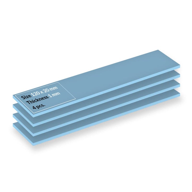 ARCTIC TP-3: Premium Performance Thermal Pad, 120 x 20 x 1.0 mm (Stackable to 2.0 mm Without Performance Loss), 4 Pieces - High Performance, Particularly Soft, Ideal Gap Filler, Bridging Gaps - Image 1