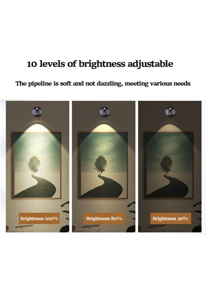 Bukela 2Pcs Wireless Spotlight for Indoor, Battery Operated LED Spotlight with Dimmable Rotatable Timer Uplight Mini Accent Lights with Remote for Wall Display Plants Painting Artwork Closet Natural White - Image 3