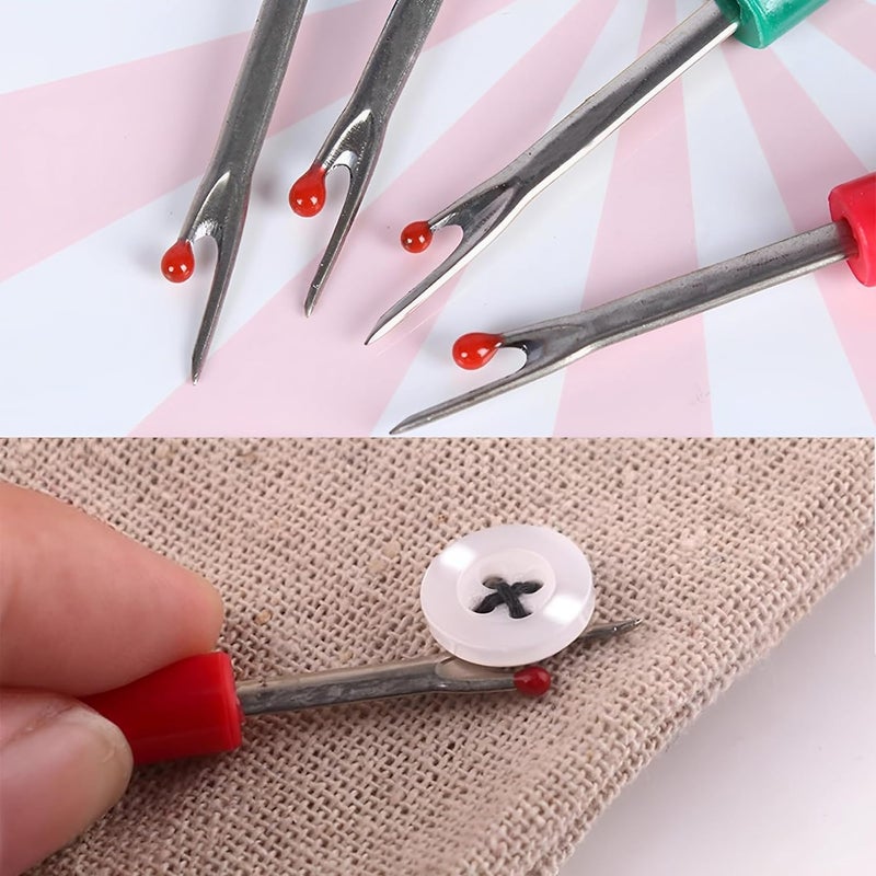 YESWE GADGETS Seam Ripper Tool Set Piece Sewing Accessories Kit for Stitch Removal Thread Cutting Ideal for Sewing Tailoring DIY Projects Stainless Steel Blades with Comfort Grip Handles  - Image 5