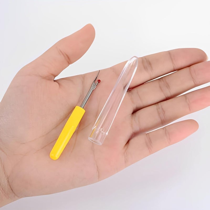 YESWE GADGETS Seam Ripper Tool Set Piece Sewing Accessories Kit for Stitch Removal Thread Cutting Ideal for Sewing Tailoring DIY Projects Stainless Steel Blades with Comfort Grip Handles  - Image 3
