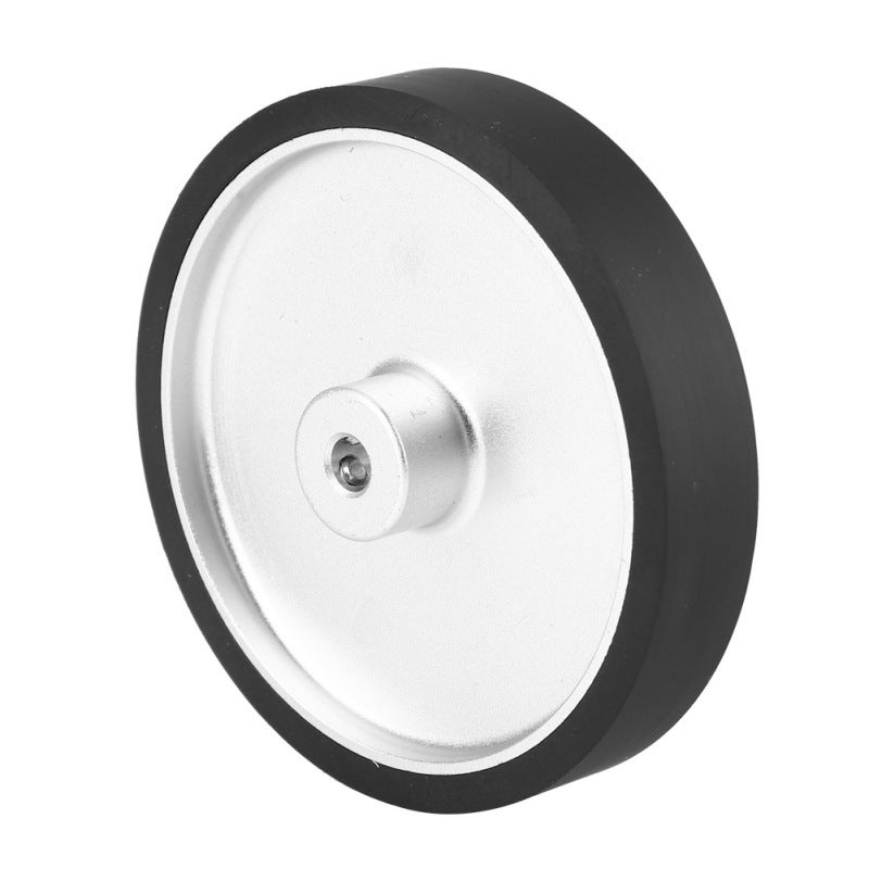 Heavy Duty Encoder Meter Wheel 250mm Circumference 8mm Hole Diameter Anti-Deformation Thickening Rubber Surface - Anti-Slip Rubber Wheel with Aluminum Alloy Bracket for Rotary Encoders - Image 2