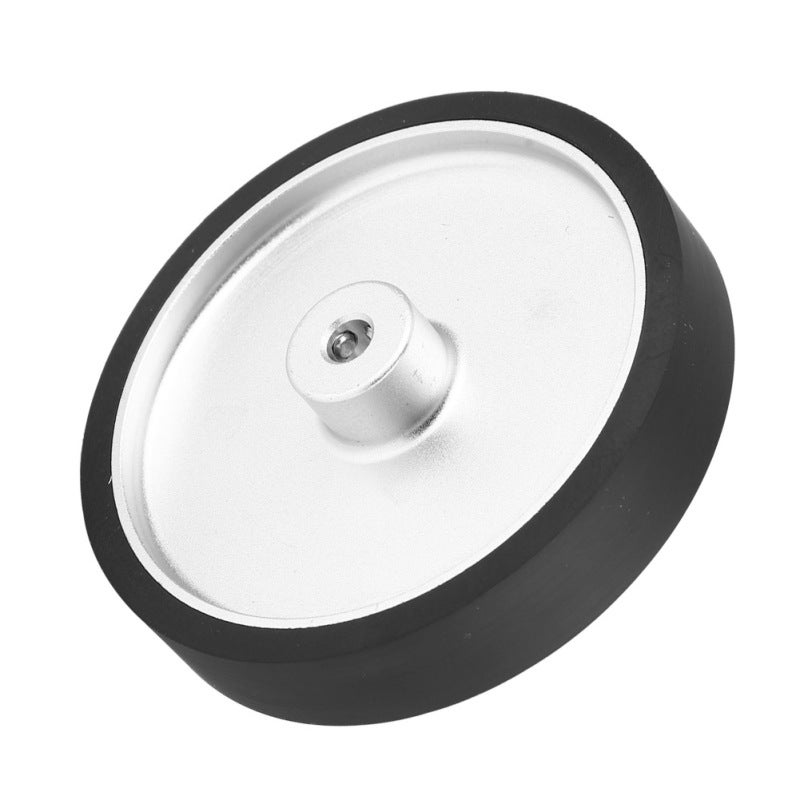 Heavy Duty Encoder Meter Wheel 250mm Circumference 8mm Hole Diameter Anti-Deformation Thickening Rubber Surface - Anti-Slip Rubber Wheel with Aluminum Alloy Bracket for Rotary Encoders - Image 3