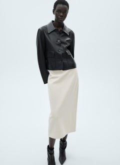 MANGO Bouclé Midi-Skirt  - Image 3