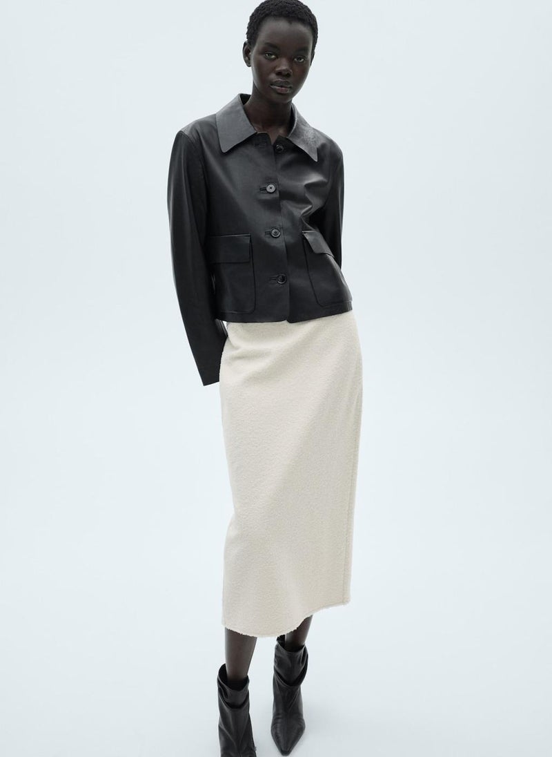 MANGO - Bouclé Midi-Skirt - Image 1