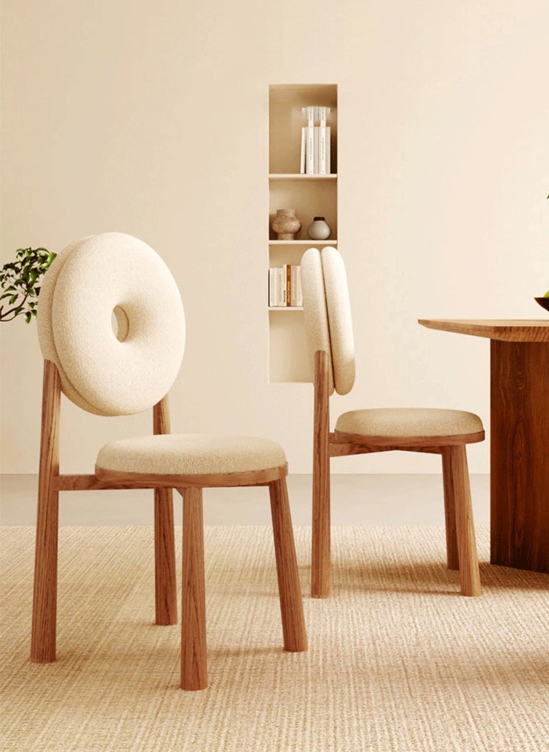 Sharpdo Dinning Chair Luxury Home Modern Designer Household Lamb Velvet Creative Backrest Leisure Desk Chair Home Furniture - Image 3