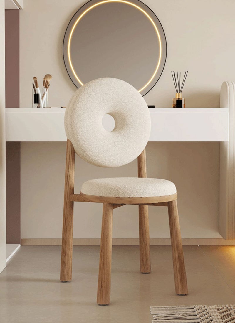 Sharpdo Dinning Chair Luxury Home Modern Designer Household Lamb Velvet Creative Backrest Leisure Desk Chair Home Furniture - Image 4