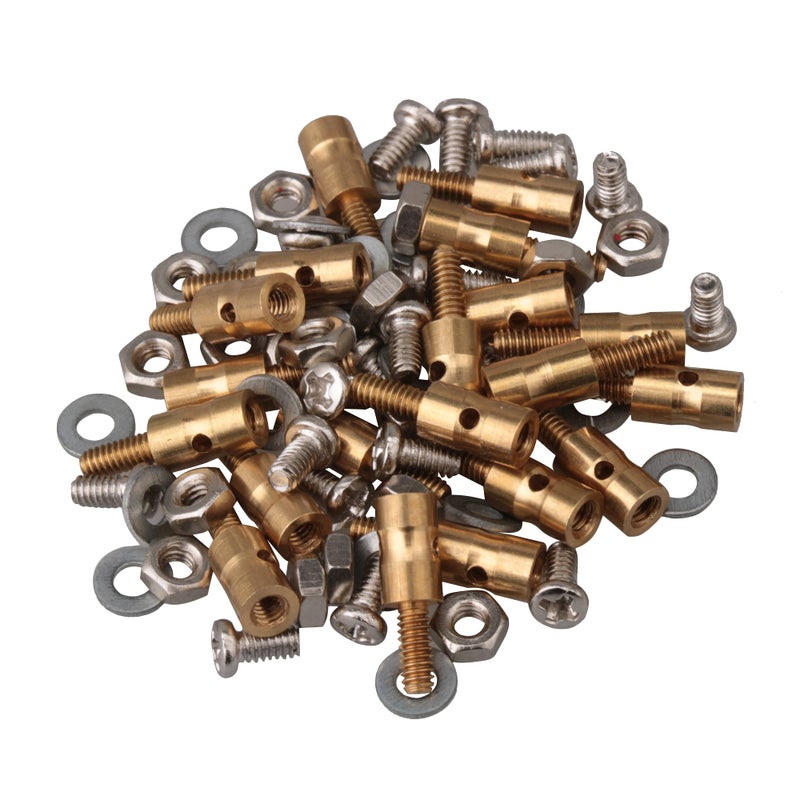 Mxfans 20pcs Metal 1 MM Pushrod Linkage Stopper with Screw and Nut for RC Airplane Helicopter - Image 2