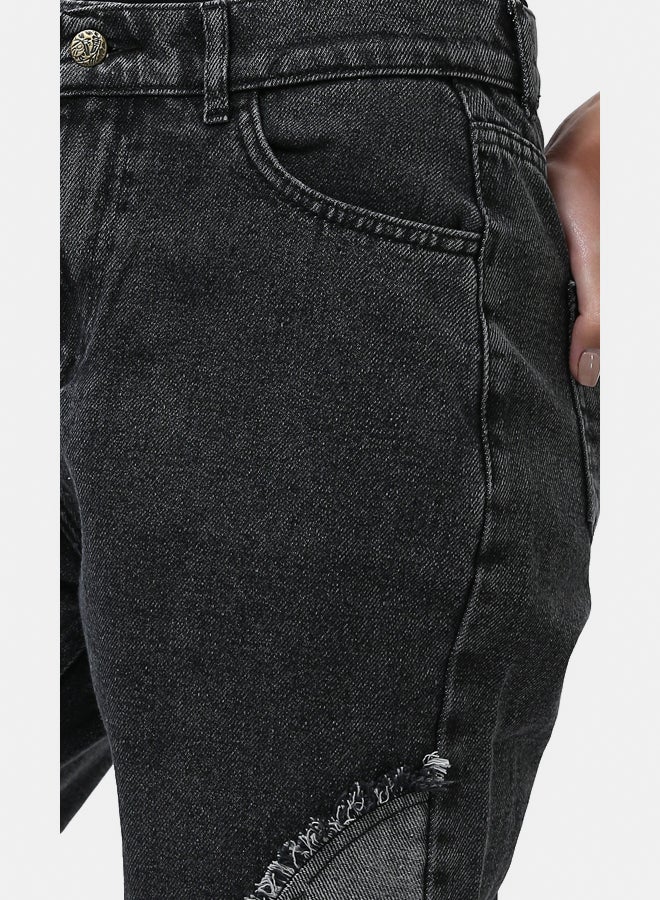 RAVIN Wide Jeans with Raw Seam Detail Jeans - Image 4