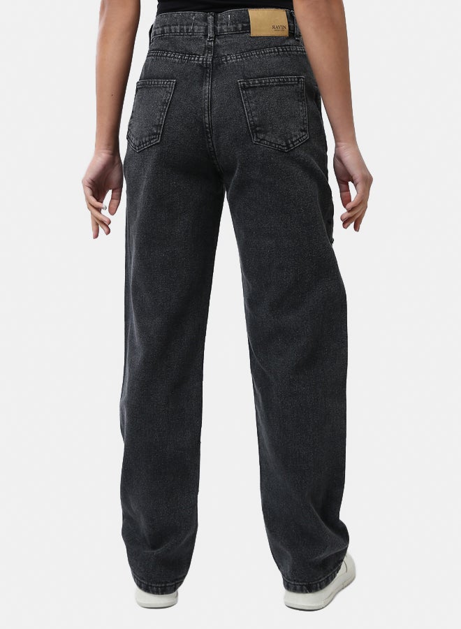 RAVIN Wide Jeans with Raw Seam Detail Jeans - Image 3