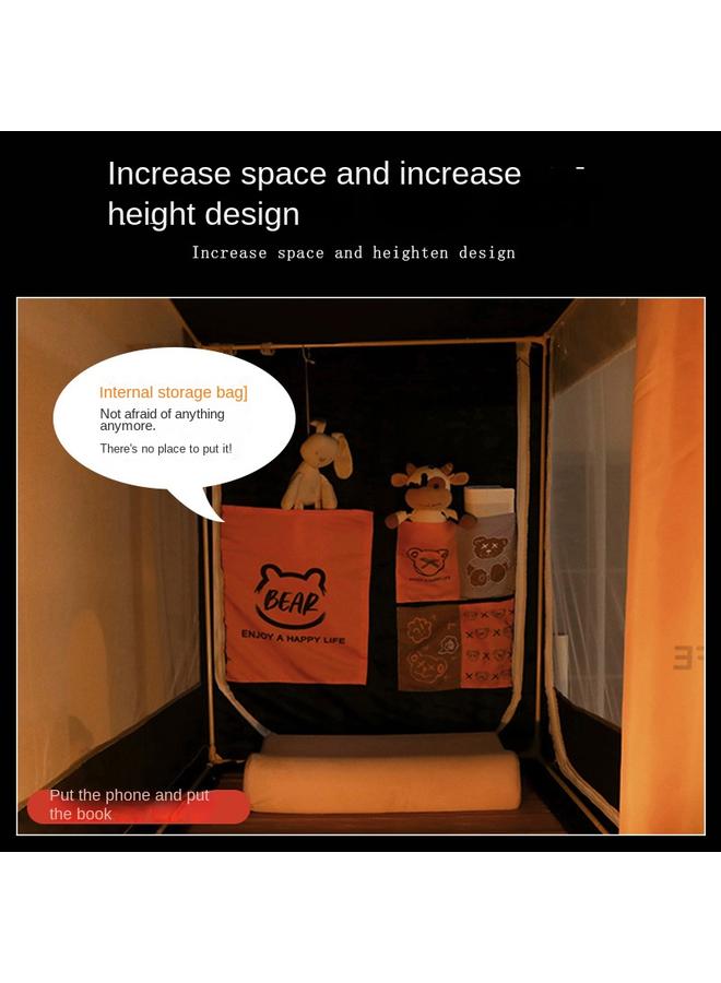 Bluejw Mosquito Net Student Dormitory Upper Bed Full Shading Lower Bed With Bracket Retractable Bed Curtain Integrated Side Door For Anti-mosquito - Image 5