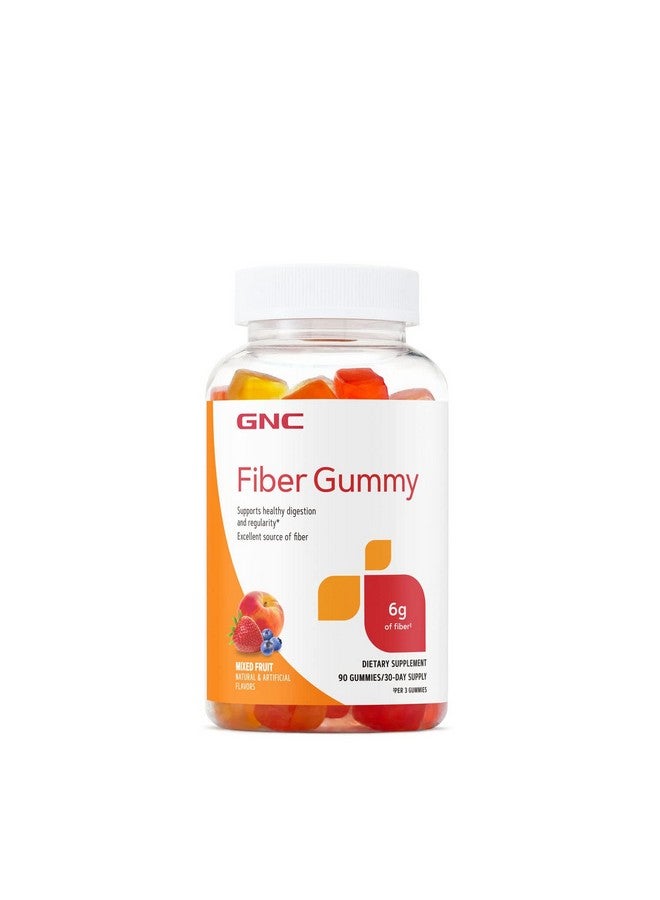 جي إن سي GNC Fiber 6g Gummy | يدعم الهضم الصحي والانتظام | فواكه مشكلة | 90 قطعة - Image 1