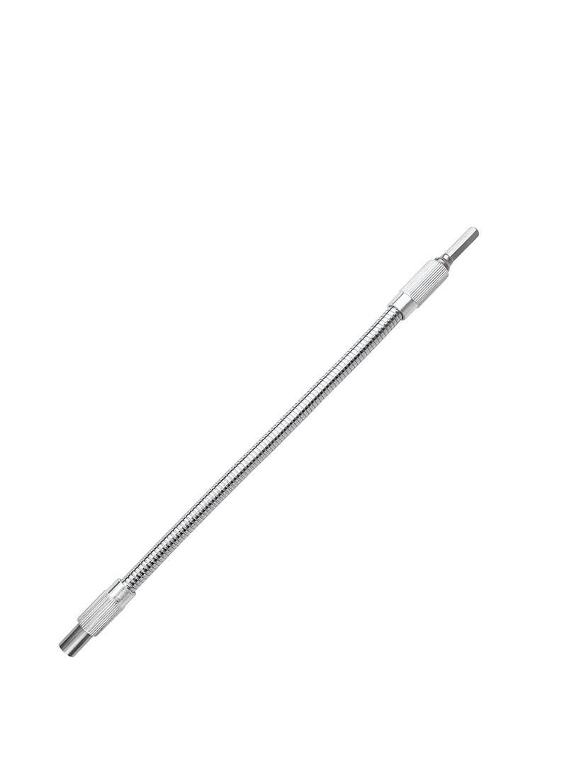 Flexible Drill Bit Extension – Yakumuz 1/4" Magnetic Hex Soft Flexible Shaft Extension For Drill - 11.8" Quick Change Hex Shank Flex Drill Bit Extension For Furniture, Computer Chassis, Cabinets