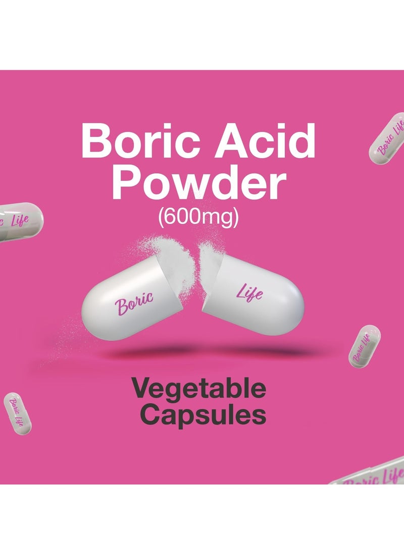 NutraBlast - Boric Life, Boric Acid 600mg - 30 Vaginal Suppositories - Image 1