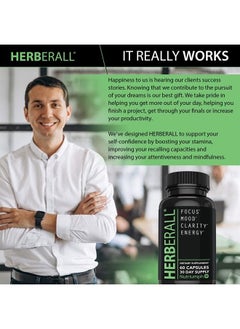 Nutriumph HERBERALL Best Nootropic - Brain focus vitamins – Memory & Concentration Supplements - Focus Vitamins to Improve Memory, Brain Boost, Mental Focus, Brain Fog and Clarity – Brain Vitamins  - Image 3