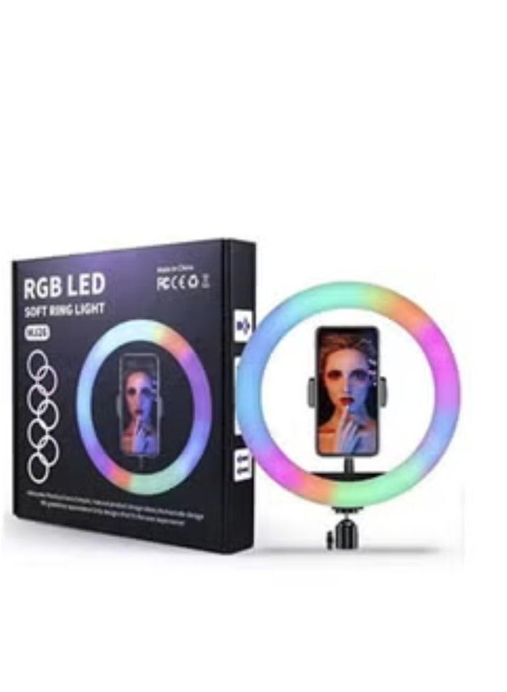 حلقة إضاءة LED قابلة للتعبئة مقاس 10 بوصات RGB - Image 1