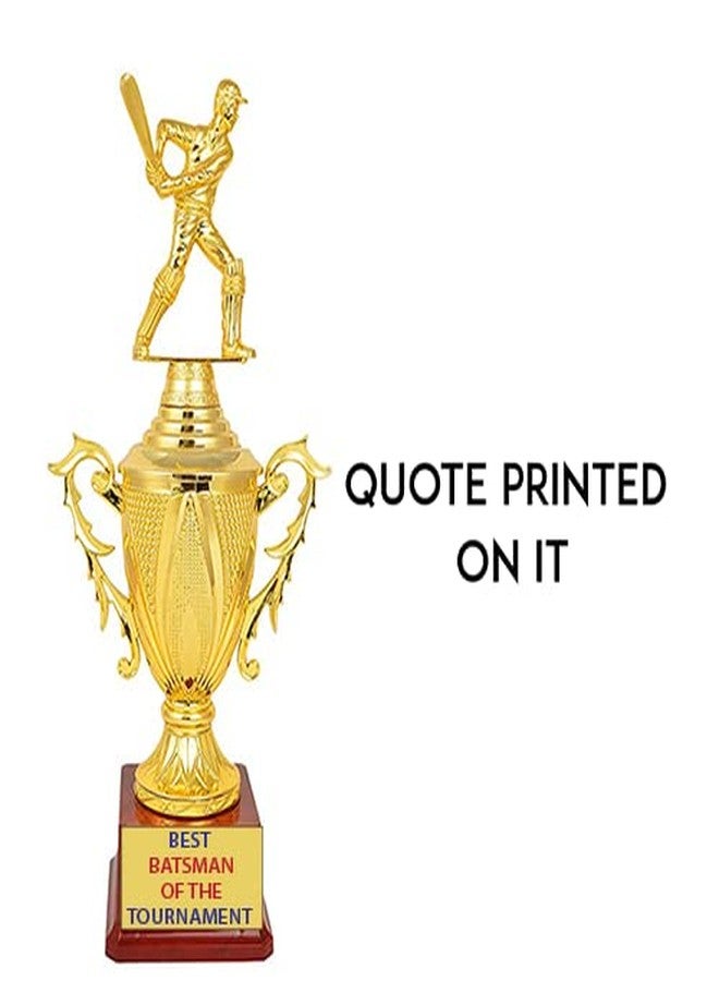 Bareeze Pure Best Batsman of The Tournament Trophy Batsman Trophy,Trophy for Best Batsman, Cricket Events 11.5 Inch - Image 3