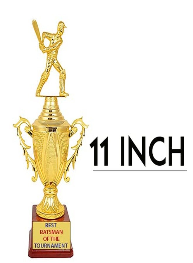 Bareeze Pure Best Batsman of The Tournament Trophy Batsman Trophy,Trophy for Best Batsman, Cricket Events 11.5 Inch - Image 2