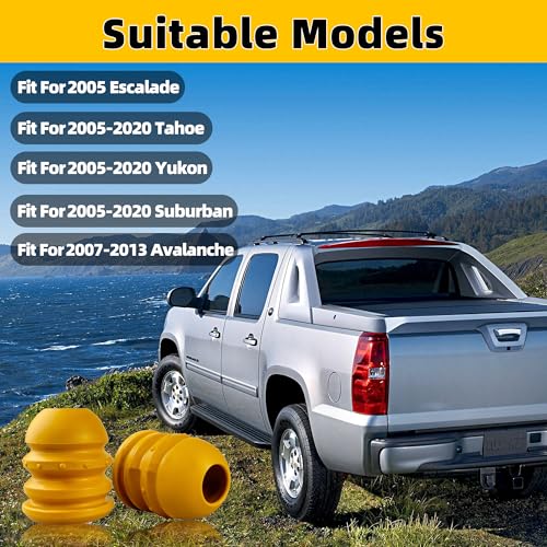 Yukauto Rear Bump Stop, Rear Suspension Jounce Bumper Fit for 2005-2020 GMC Yukon, 2005-2020 Chevy Tahoe Suburban, 2007-2013 Avalanche, 2005 Cadillac Escalade (1Pair) - Image 2