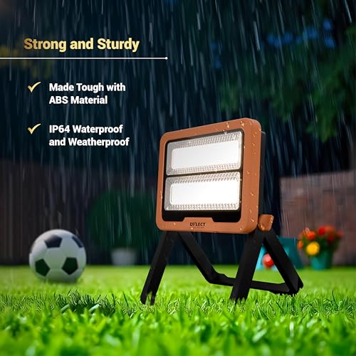 Dylect® Luxe Solar Camping Light – Portable LED for Camping, Hiking & Outdoor Use |2 in 1 Charging- Solar & USB Type-C 220v, Power Bank & Hazard Lighting| IP64 Waterproof| ABS Built (Orange) - Image 3
