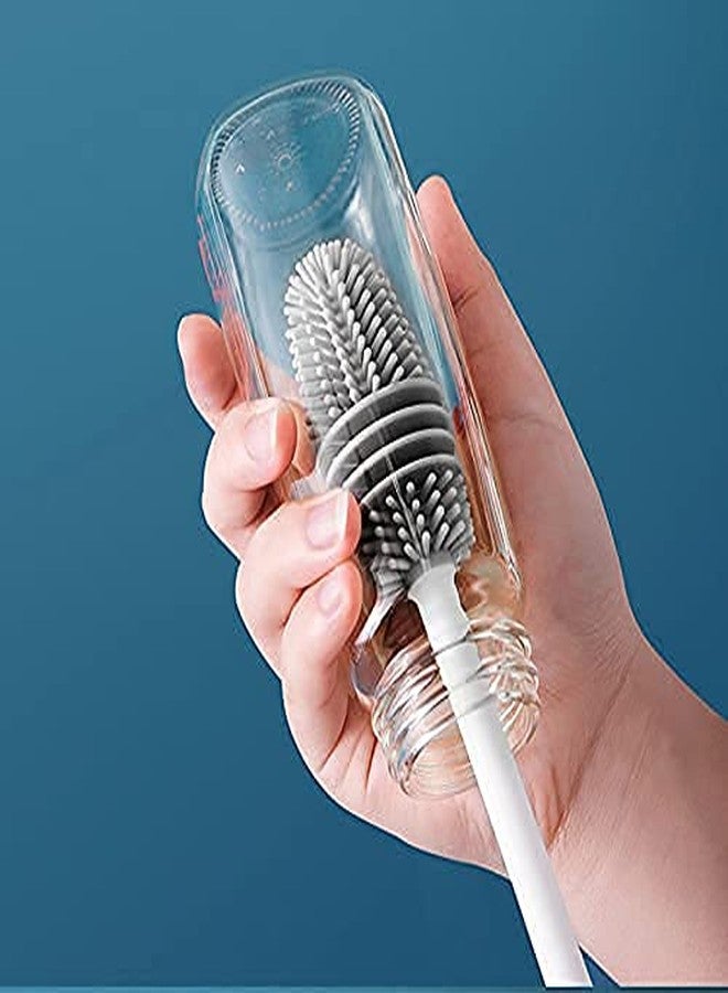 D.V COLLECTION Silicone Bottle Cleaning Brush with Long Handle for Milk Bottle Washer for Water Bottles Tumblers Thermos Cup Cleaner Pack of 1 - Image 4