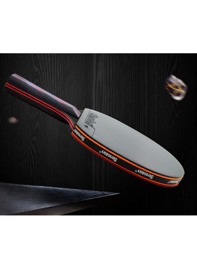 Senston - Senston Professional Table Tennis Paddles with Ping Pong Balls, Advance Intermediate Ping Pong Paddles Set of 2, Table Tennis Racket with Balls and Carry Case - Image 1