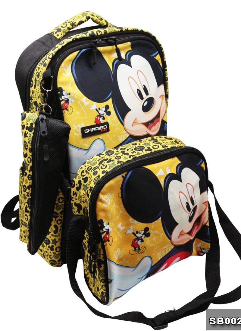 School backpack with lunch bag Size 17 model 26 Mickey Mouse