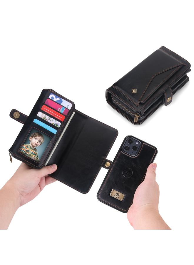 زبون جراب هاتف iPhone 12 متعدد الوظائف بسحاب ومحفظة جلدية - Image 5