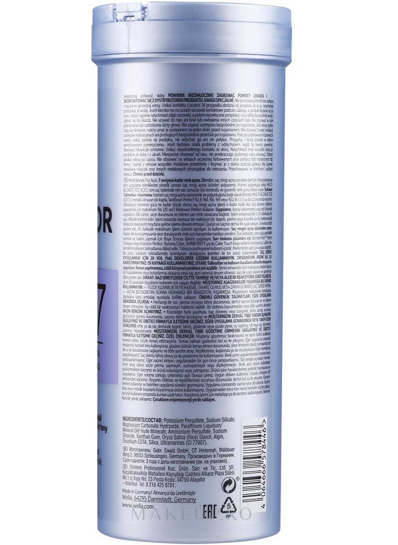 WELLA PROFESSIONAL - Blondor Multi Lightening Powder Blue 400grams - Image 1