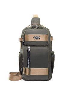 Generic Mens Large Capacity Sling Bag for Commute and TravelHardware fabric upgrade-green Hardware 