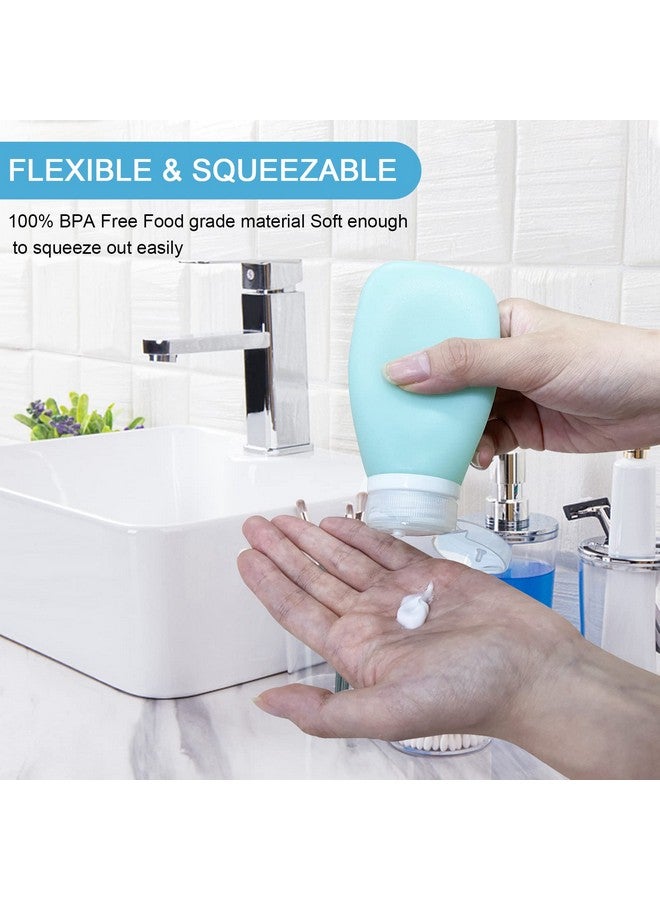 JSDOIN Travel Bottles for Toiletries 90ml, 4 Pack Silicone Travel Toiletries Portable Travel Containers Set Leak Proof Refillable Squeezable Silicone Bottle for Liquid Shampoos, Soap and Cosmetic - Image 5