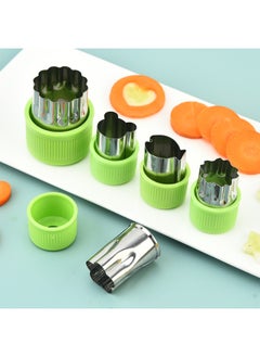 Generic Baby Food Butterfly Shape Stainless Steel Cookie Cutter Vegetable Fruit Flower Sausage Biscuit Embossing Mold Cloud Dumpling-Specifications:Butterfly Surface 9-piece Set Green Color Box-Color:Stainless Steel Color  - Image 4