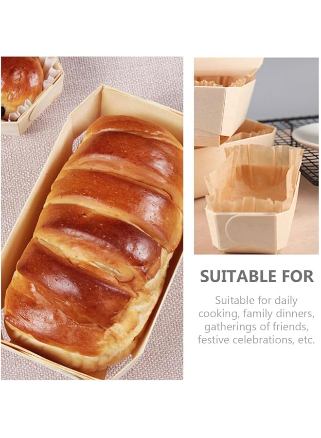 إكسفور صينية خبز ورقية، أداة صينية فرن، قالب خبز من خشب الحور، عرض قابل لإعادة التدوير للسلع المخبوزة، الخبز المحمص، الحلويات، كعكة الجبن، 6 قطع - Image 4