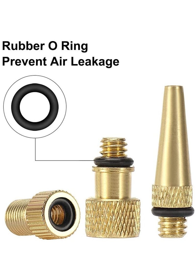 Generic Bicycle Valve Adaptor, 16 Pcs Brass Bike Pump Adapters, Ball Pump Needle, Air Nozzle Pump Adapter Kit, Toys Nozzle Inflator Adapter, Air Pump Accessories for Standard Pump  - Image 4