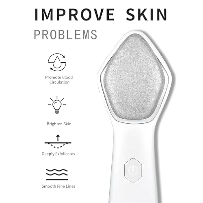 NEWDERMO Microdermabrasion Machine Pro, Large Diamond Electric Microdermabrasion Wand Tool With 3 Levels Frequency for Face Body Exfoliate Skin Care(White) - Image 3