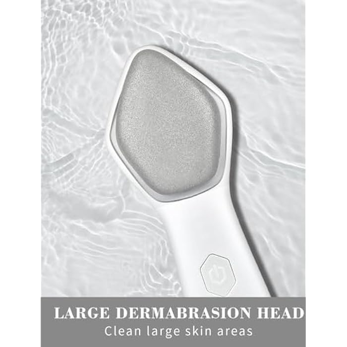 NEWDERMO Microdermabrasion Machine Pro, Large Diamond Electric Microdermabrasion Wand Tool With 3 Levels Frequency for Face Body Exfoliate Skin Care(White) - Image 2
