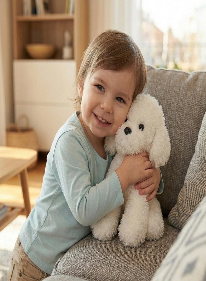 WEIGEDU White Toy Poodle Stuffed Animal - Bichon Frise/Maltese Plush Toy for Kids and Babies - Perfect Birthday & Easter Gift, 12.6" - Image 3