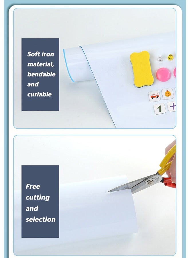 Magnetic Whiteboard Sticker, 60*90cm Self Adhesive Wall Sticker, Reusable Erasable Whiteboard Sticker, Suitable for Kids Toddlers Playroom and Office Presentations