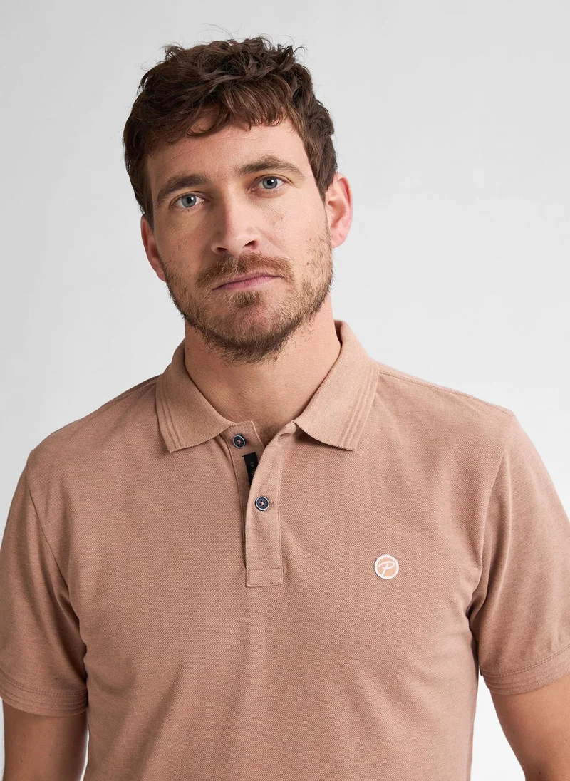 Petrol Industries 7143-Sandal Wood Men Polo Short Sleeve for Men | Best Price UAE