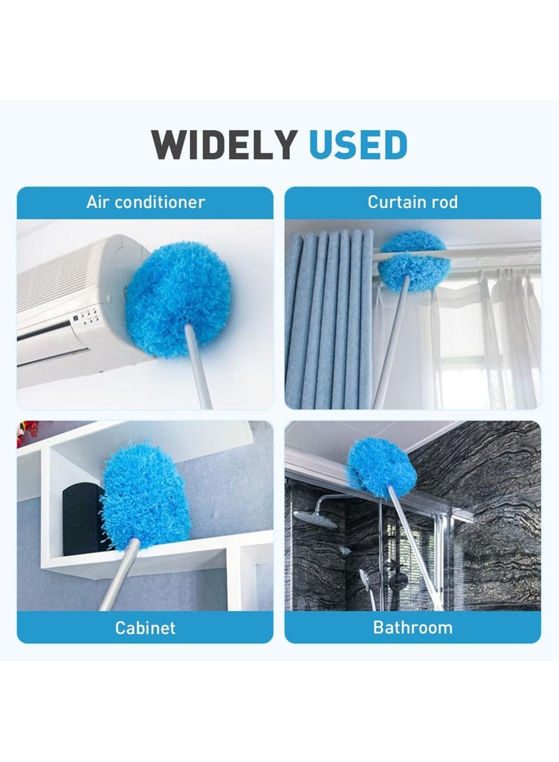 Mmmon Fan Cleaner Duster with Extension Pole, Adjustable from 11.8 to 29.5 Inches, Duster for Cleaning Door Window Top Furniture (Blue) - Image 5