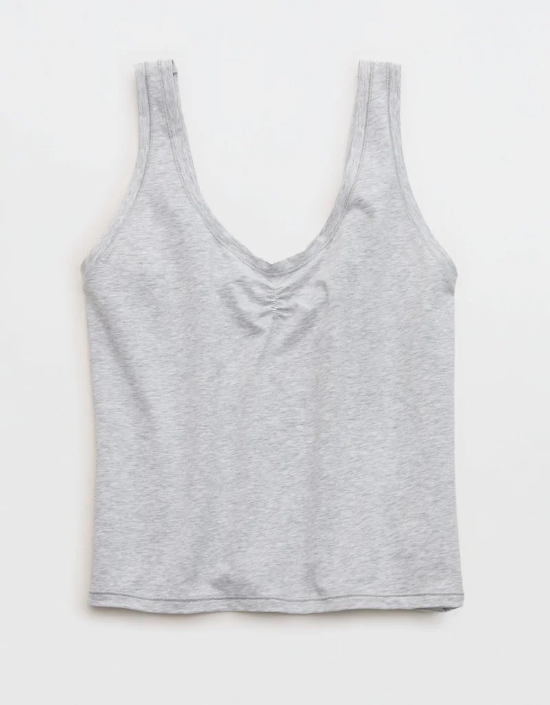 Aerie  SMOOTHEZ Cotton Blend Ruched Tank Top for Women | Best Price UAE