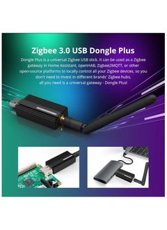 SYOSI Zigbee 3.0 USB Dongle Plus-E Gateway, Universal Zigbee USB Gateway with Antenna for Home Assistant, Open HAB, Zigbee 2MQTT etc, Wireless Zigbee 3.0 USB Adapter, ZBDongle-E, EFR32MG2  - Image 2
