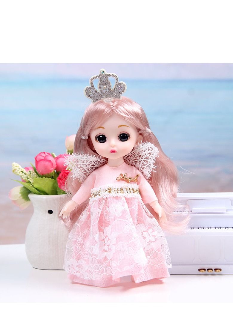 xppier 6 Pcs Mini Baby Dolls Set for Girls, Princess Fashion Doll Collection, Cute Toddler Dolls Gift Set with Dresses, Educational Pretend Play Toys for Kids Girls Birthday Gift - Image 4
