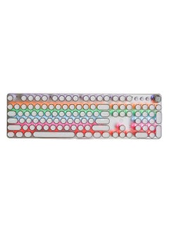 MissTiara K820WT Multimedia Mechanical Keyboard Retro Punk Button Keycap RGB Mechanical Keyboard Computer Game Wired Keyboard  - Image 2