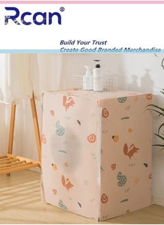 Rcan Thick Fabric Washing Machine Cover Waterproof Dustproof Sunscreen Durable Washer Cover with Smooth Zipper and Velcro for Laundry Kitchen Home  - Image 3