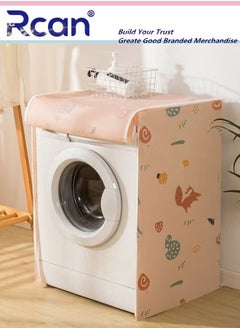 Rcan Thick Fabric Washing Machine Cover Waterproof Dustproof Sunscreen Durable Washer Cover with Smooth Zipper and Velcro for Laundry Kitchen Home  - Image 1