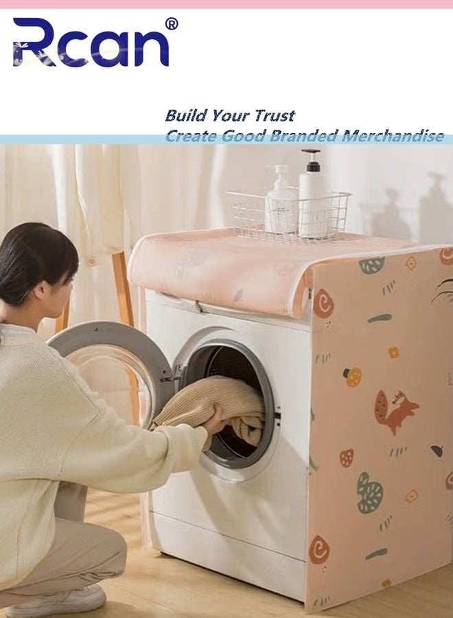 ركان غطاء غسالة من القماش السميك مقاوم للماء والغبار وواقي من الشمس وغطاء غسالة متين بسحاب ناعم وفيلكرو للغسيل والمطبخ والمنزل - Image 3