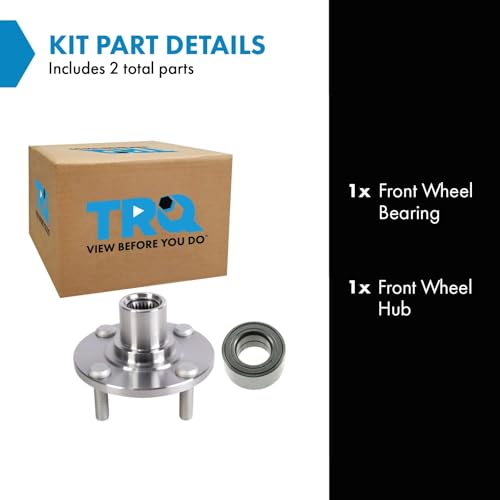 TRQ Front Wheel Bearing & Hub Kit Compatible with 2002-2006 Mitsubishi Lancer 2000-2002 Mirage - Image 2