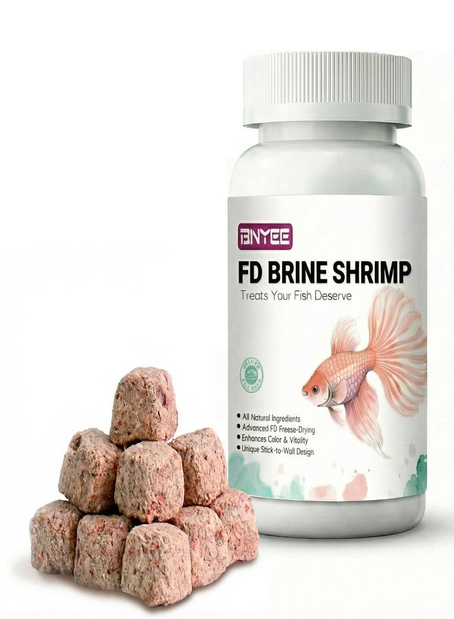 BNYEE Brine Shrimp Cubes All Natural Tropical Fish Food for Small to Medium Sized Saltwater & Freshwater Fish - Betta Guppy Discus Cichlids Discus Goldfish Angel Fish - Image 1